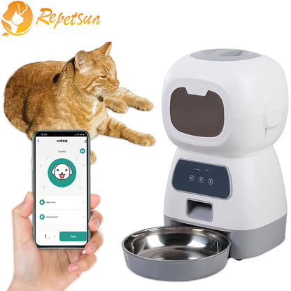 SmartBowl Feast : Distributeur de nourriture pour animaux de compagnie compatible Wi-Fi avec alimentation lente et enregistrement vocal 