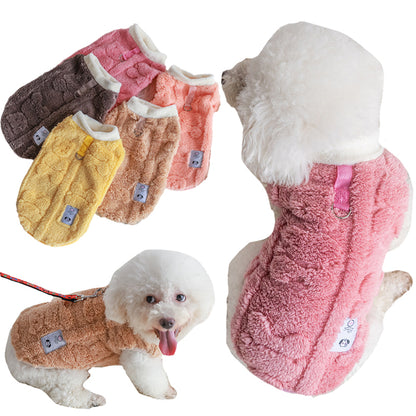 Warm Wool Coat for Pets, Winter Pullover for Small and Medium Dogs, Clothes for Cats, Vest for Puppies, Cute Jacket for Pets.